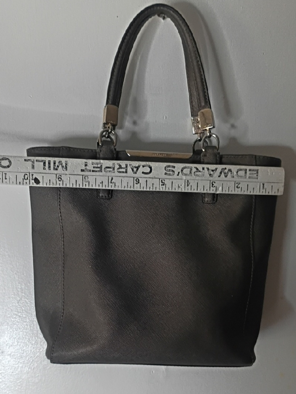 Coach Madison Saffiano Mini North South Tote Bronze Purse Bag - Picture 15 of 16